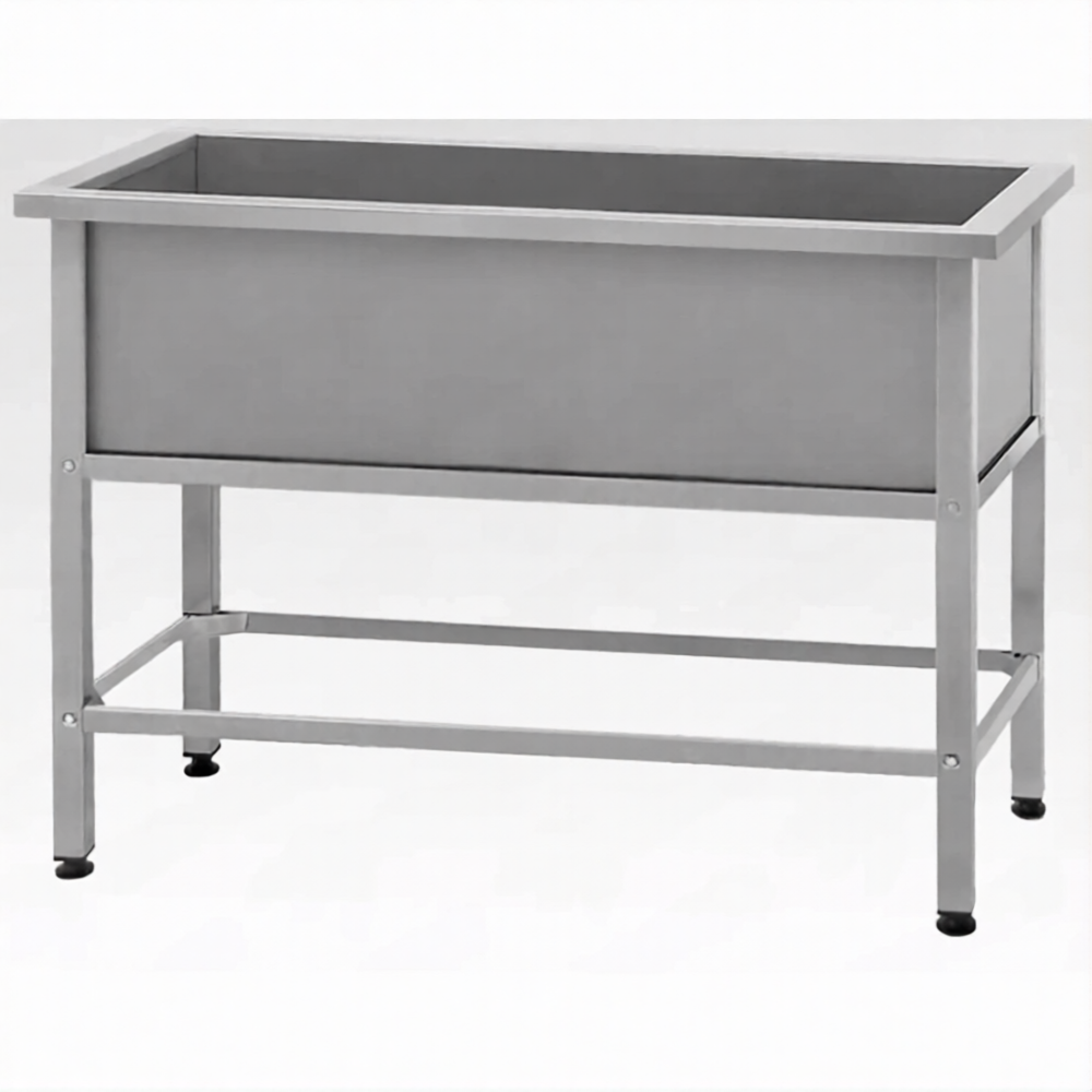 Ванна моечная ВМСн 1010 (860х1010х530)  1 м/о 350х910х430 (ножка проф., тр. 40х40)