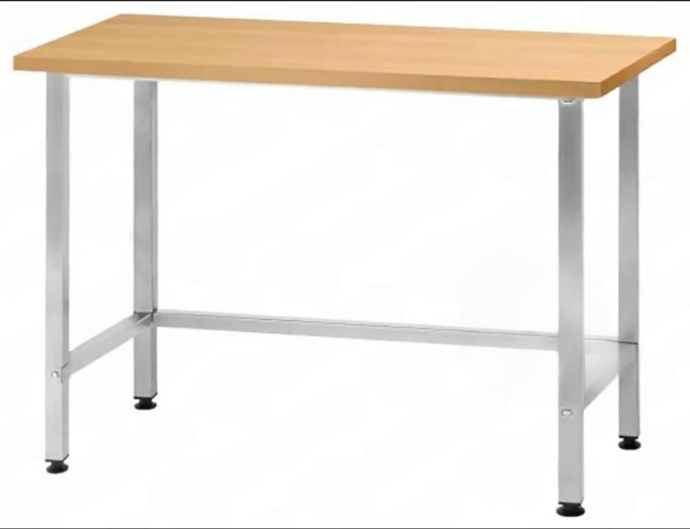 Стол кондитерский СПРн 860х1200х600 «Norma Inox» бук/40 (полка-обвязка разб.; ножка проф., тр. 40)