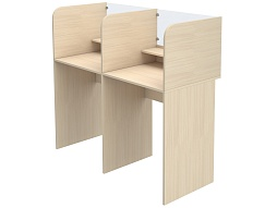 Стол 2-местный лингафонный 6 г/р нерегулируемый школьный (Дуб Молочный)