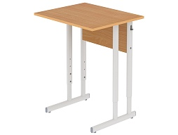 Стол школьный 1-местный 3-5 г/р регулируемый (бук, м/к серый, плоскоовальная труба)
