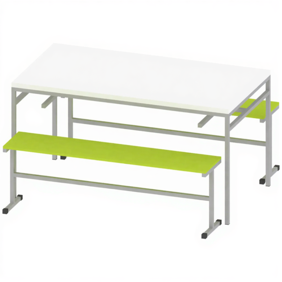 Стол обеденный с 2-мя скамейками 1500 мм МСТ-ШК-4