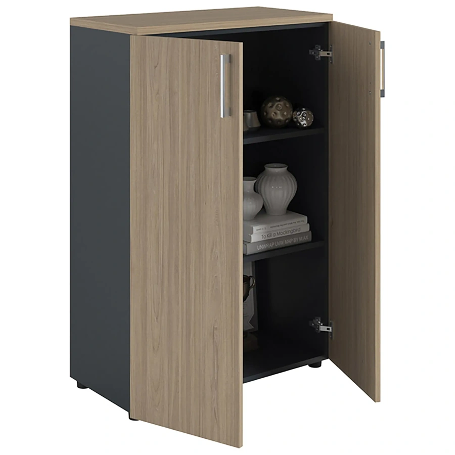 Шкаф NW 1280 закрытый вяз натуральный/антрацит