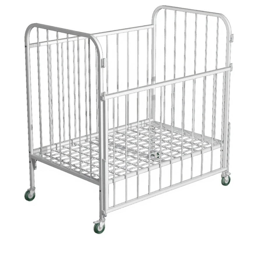 Кровать детская (1-5 лет) с ограждением КД (каркас белый), матрац