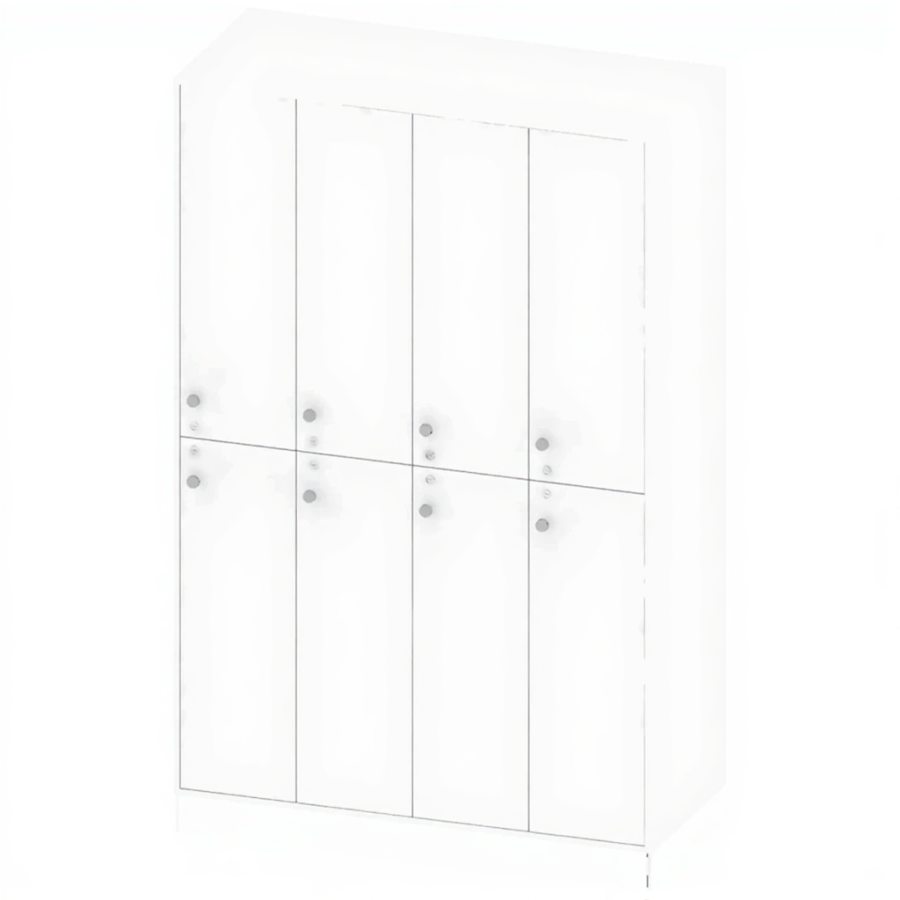 Шкаф школьный четырехсекционный СТЕ-ШП-52-4