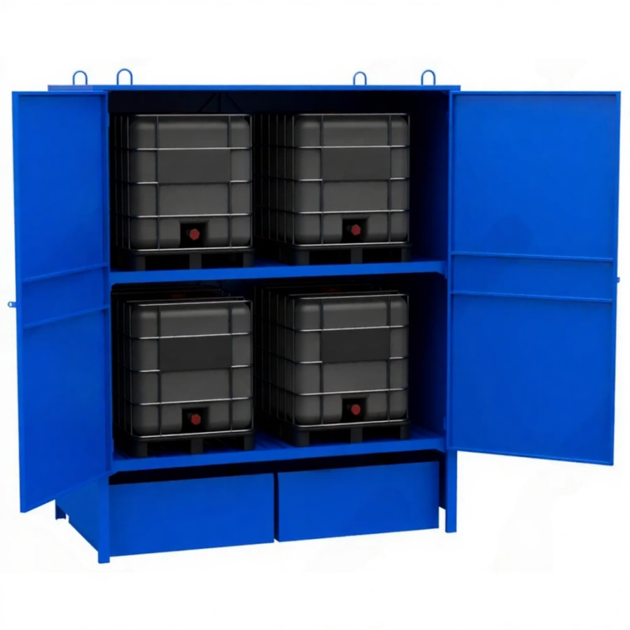 Шкаф металлический для хранения IBC/KTC контейнеров (3540х2910х1550)