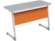 Стол 2-местный школьный 5-7 г/р "Альтер" АГРОТЕХ регулируемый (серый/оранжевый, м/к белый)