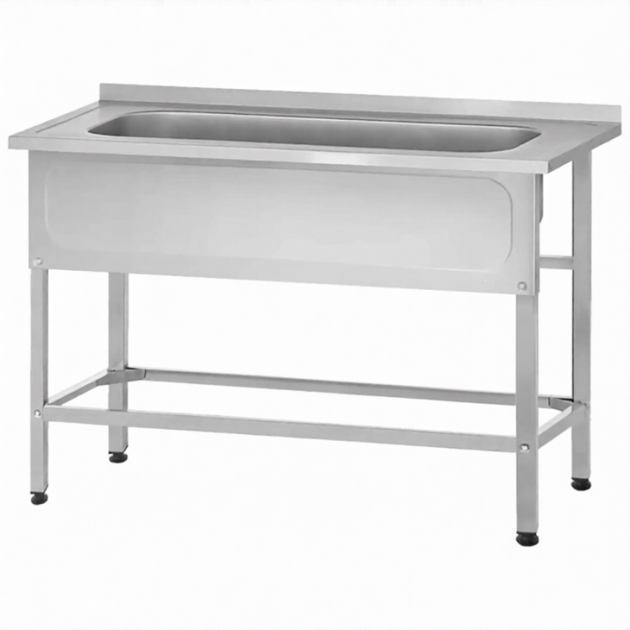 Ванна котломойка ВМЦн 860х1200х600  1 м/о 380х960х510, борт, экран (ножка проф. 40х40)