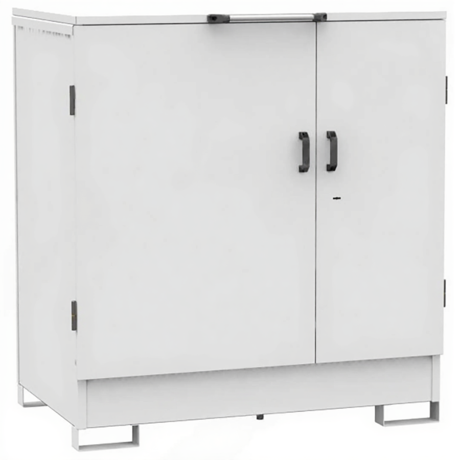 Шкаф комбинированный для бочки и канистр ШБП-01, оцинкованный настил, сточный поддон