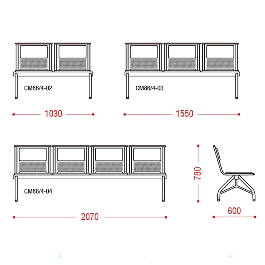 Многоместная секция Стилл + (модель СМ 86/4)