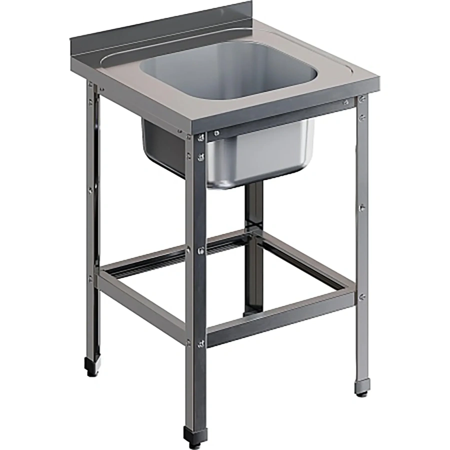 Ванна моечная односекционная цельнотянутая с бортом ВМЦ-1/6/6-БО-ЭЦ